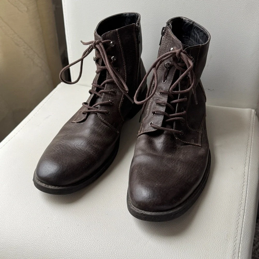 Robert Wayne Brown Leather Ankle Boots